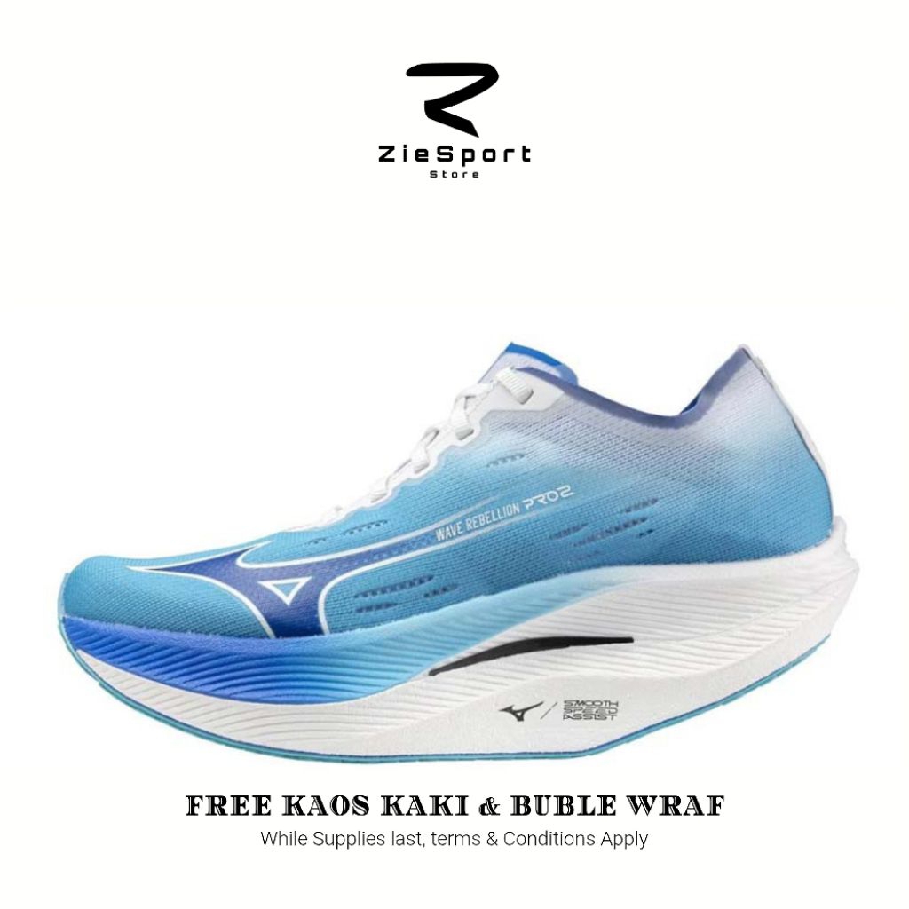 Sepatu Mizuno Rebellion Wave 'Blue White'