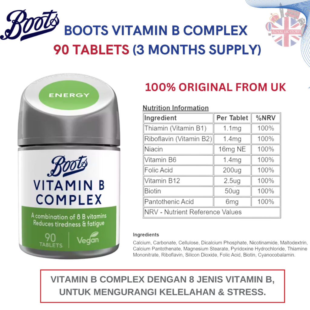 Boots UK Vitamin B Complex / Multivitamin/ Vitamin D Vitabiotics/ Berocca Vitamin C Effervescent [10