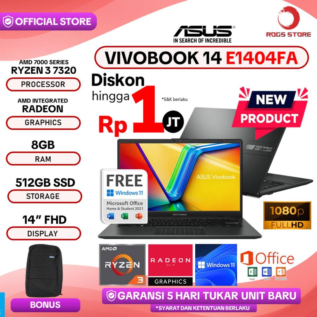Laptop ASUS Vivobook 14 Ryzen 3 7320 8GB 512GB SSD +OHS 14.0FHD IPS