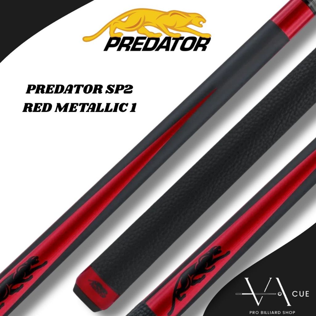 PREDATOR SP2 RED METALLIC 1 - STIK BILLIARD PREDATOR SP2 RED METIALLIC