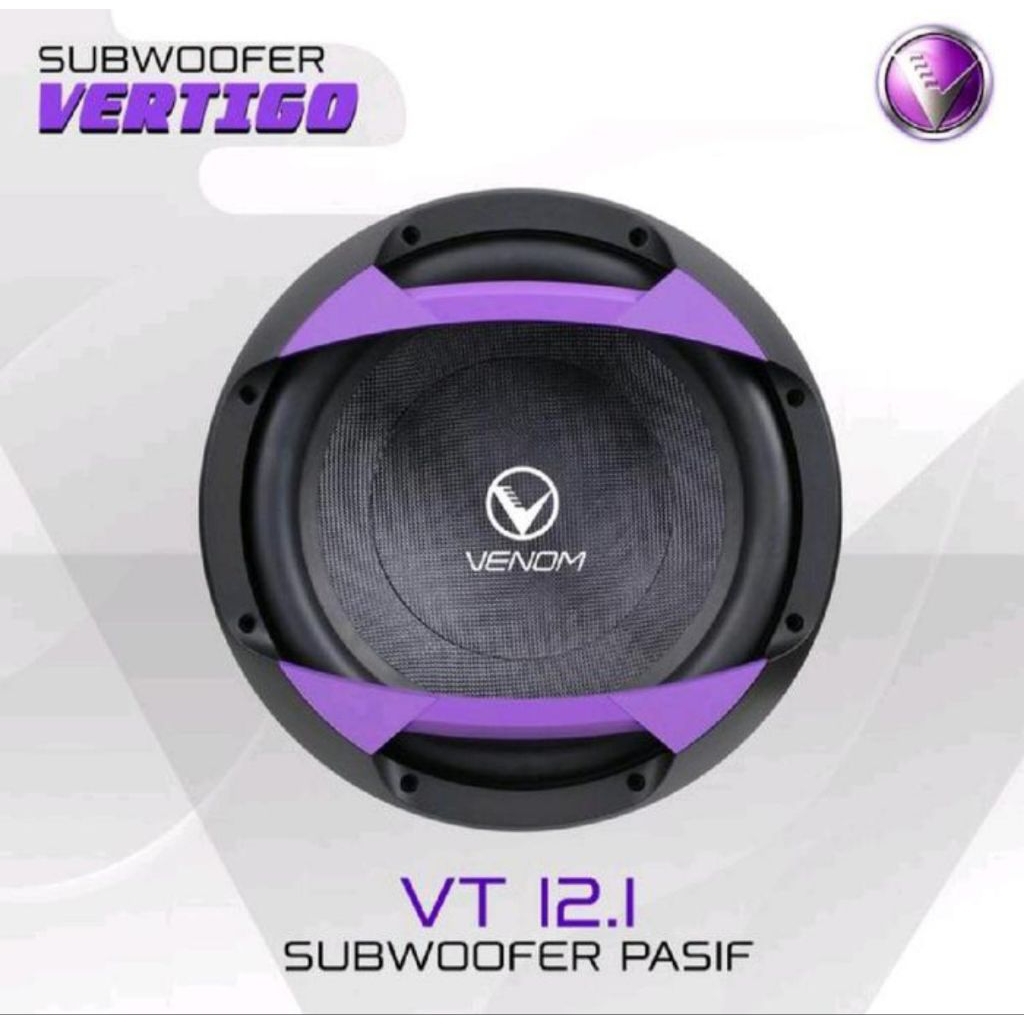 Subwoofer venom vertigo VT 12.1 subwoofer audio mobil 12 inch 4 ohm 68 DB SPL 120 Watt input daya 24