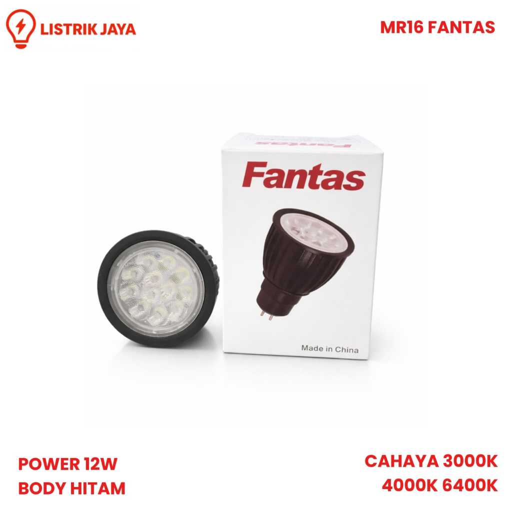 LAMPU SPOTLIGHT MR16 LED 12W FANTAS LED 220V 3000K 4000K 6400K