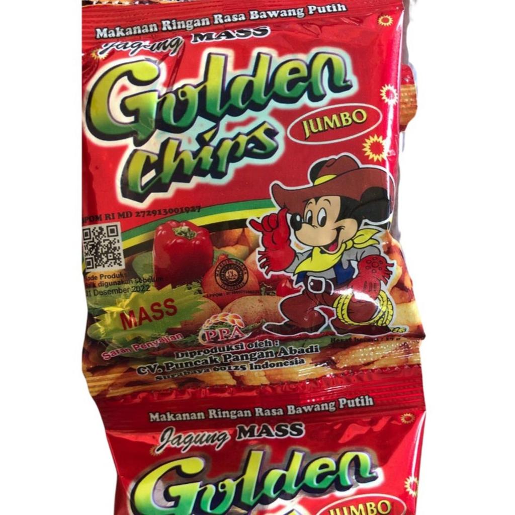 SNACK MASS POTATO CHIPS | GOLDEN CHIPS RENCENGAN ISI 10