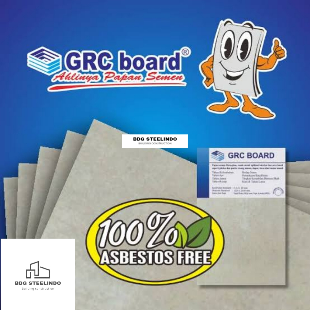 GRC Board 20 mm Papan Merk GRC ASLI 20mm Abu abu