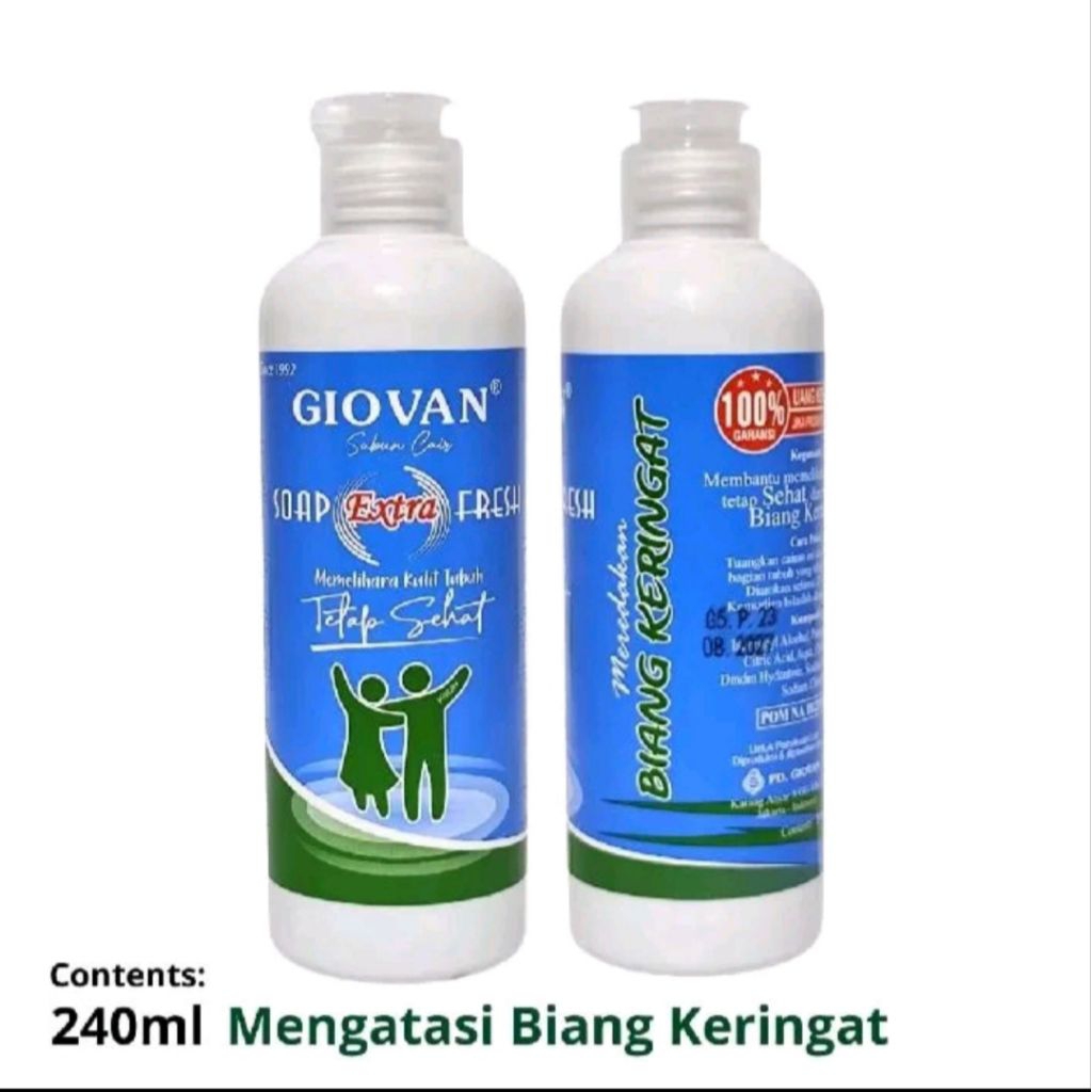 sabun cair Giovan Fresh 240 ML - untuk biang keringat bayi dan dewasa