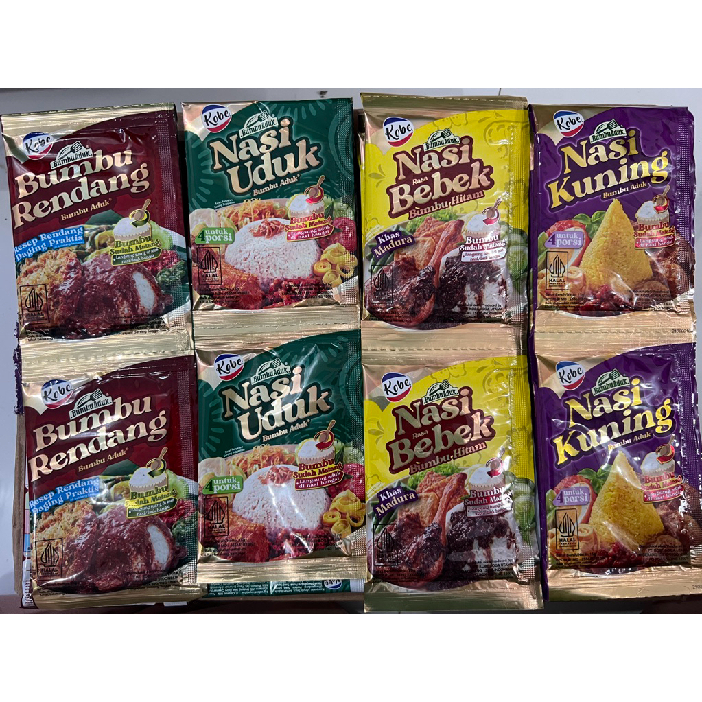 Bumbu Aduk Instan untuk Nasi dan Lauk - Varian Rendang, Nasi Kuning, Uduk, Bebek