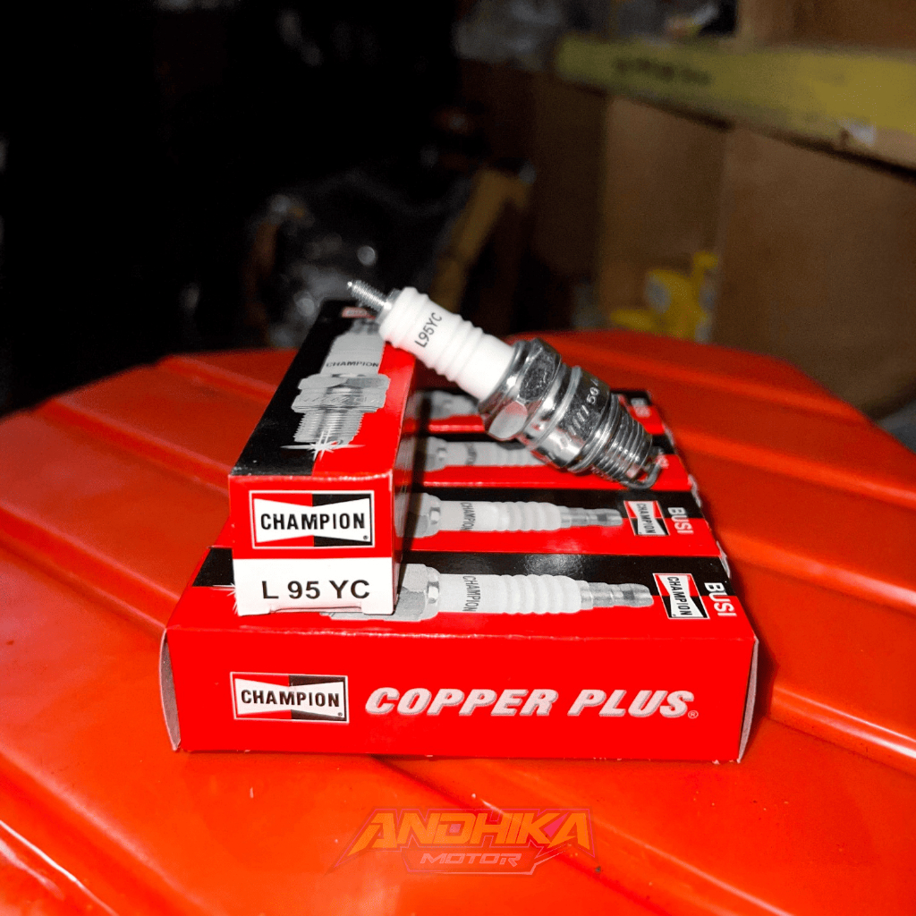 BUSI CHAMPION L95YC RX KING F1ZR FORCE 1 ALFA VESPA ORIGINAL CHAMPION 100% BUSI 2 TAK DRAT PENDEK PE