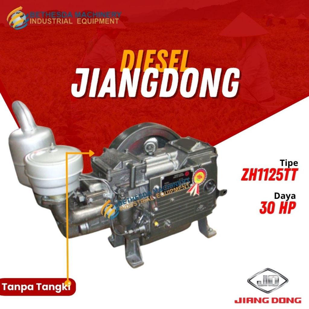 Mesin Diesel ZH 1125 TT Diesel Penggerak Tanpa tangki 28 HP JIANGDONG