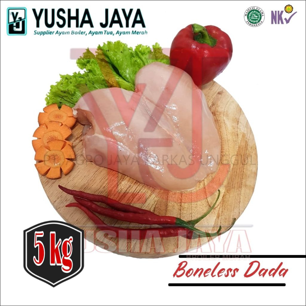 Fillet Dada Ayam Non Kulit Berat 5kg. Fillet Dada Ayam Grosir 5 Kg/ Skinless Chicken Breast Fillet 5