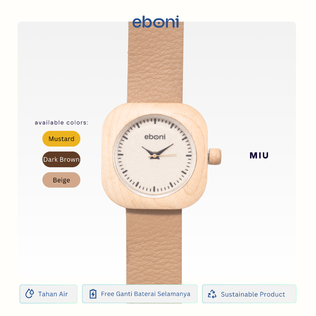 Eboni Jam Tangan Kayu "Miu"