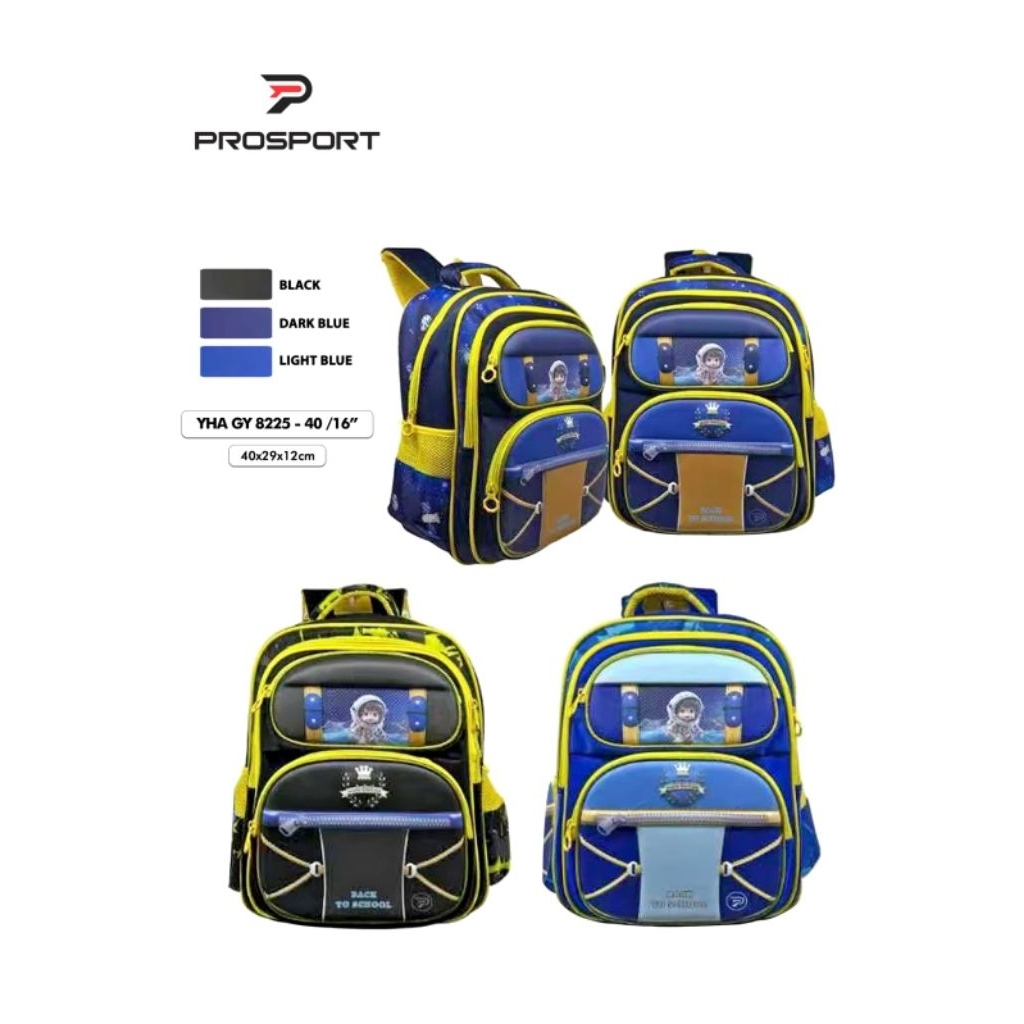 Prosport Backpack YHA GY 8225-40/16 INCH - TAS RANSEL SEKOLAH ANAK PROSPORT - BACKPACK PROSPORT ANAK