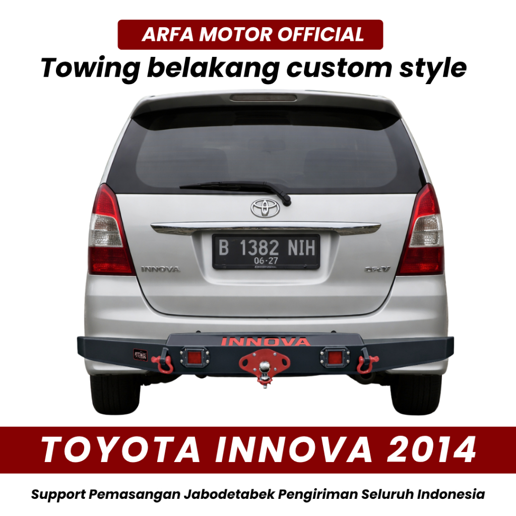 TOWING BELAKANG INNOVA 2014 CUSTOM TANDUK PENGAMAN PELINDUNG BEMPER ANTI KARAT