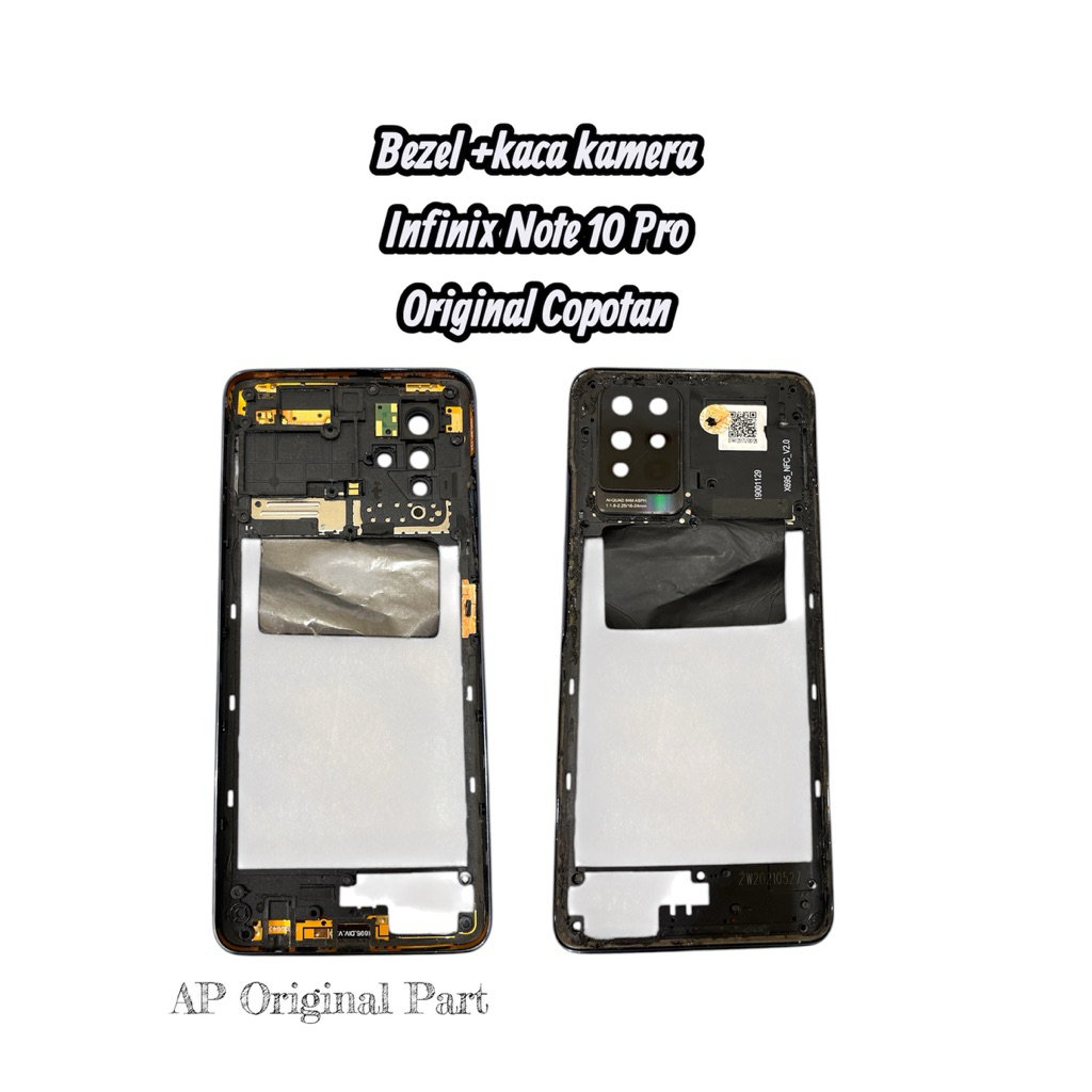 Bezel + kaca kamera infinix Note 10 pro Original Copotan 100%