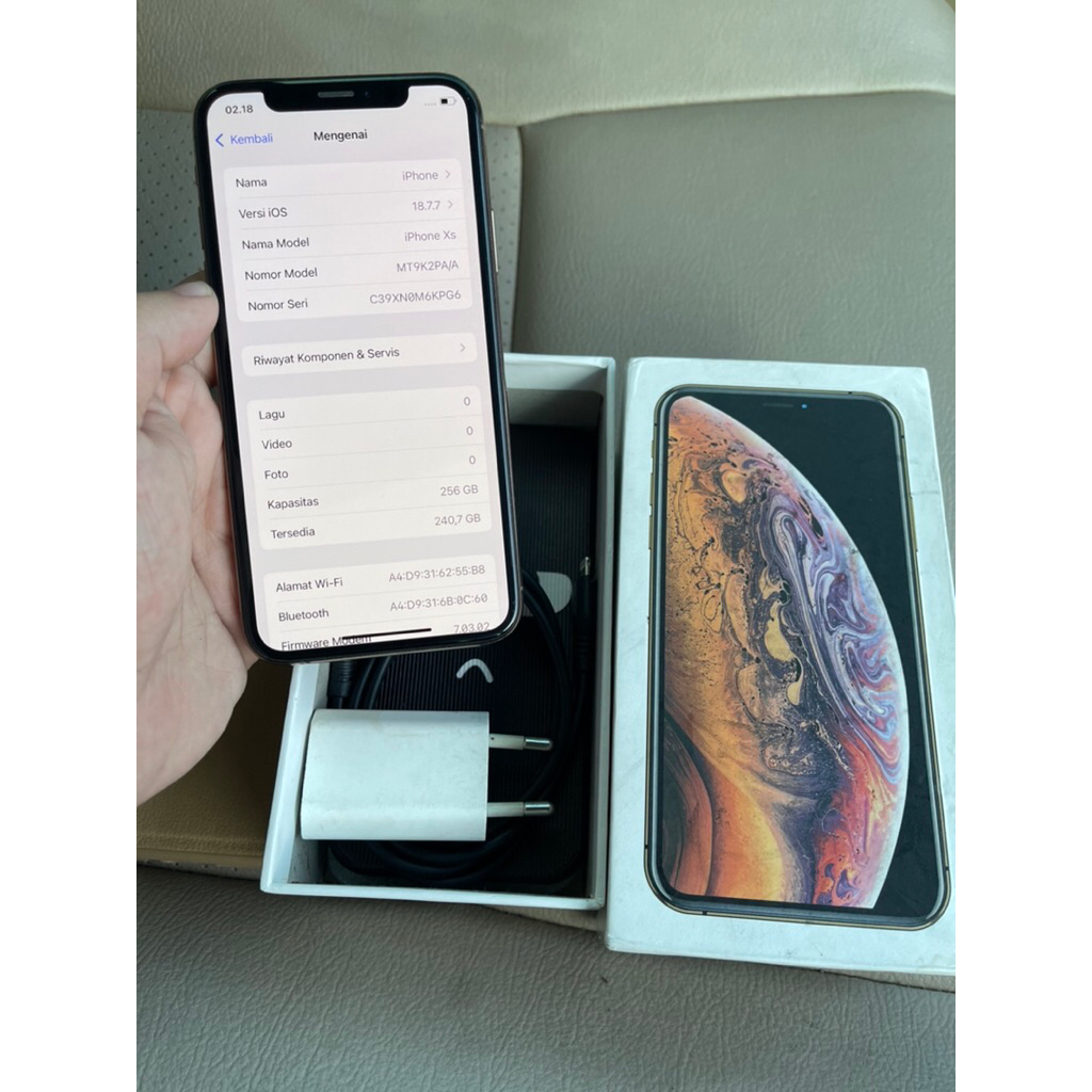 iphone XS 256GB second ibox mulus fullset BH 67% ori