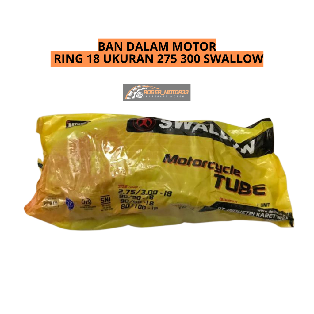 BAN DALAM MOTOR RING 18 UKURAN 275 300 SWALLOW