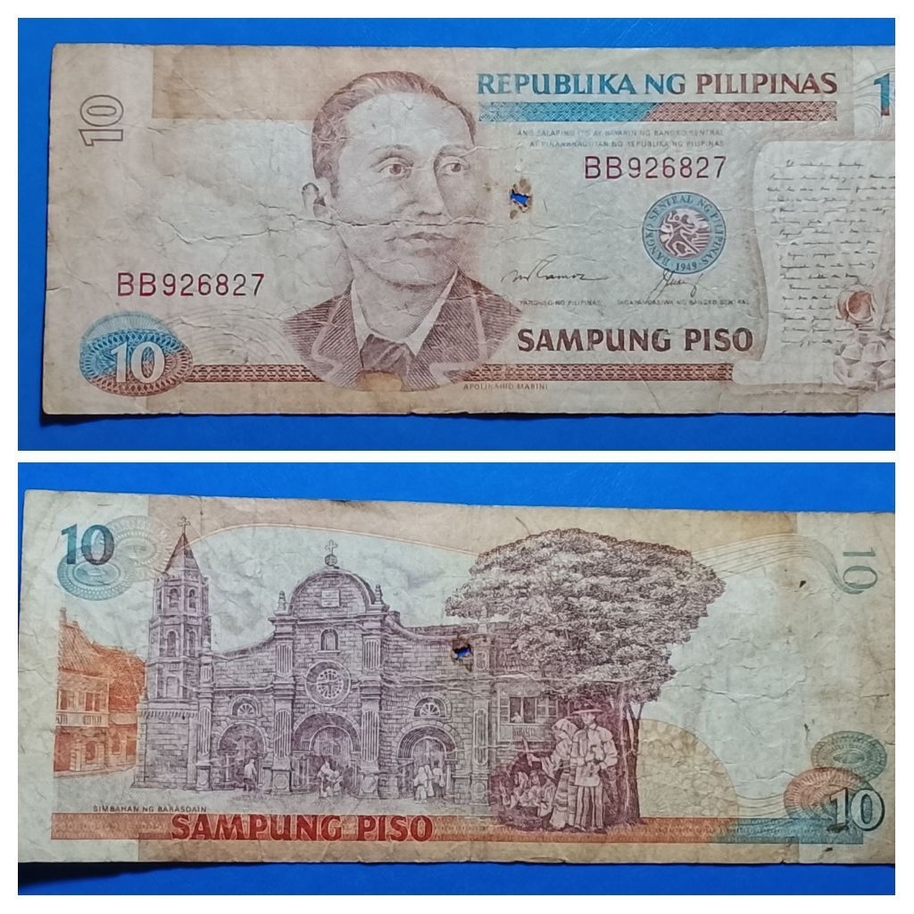 uang asing Philipina 10 piso Philipina p3106