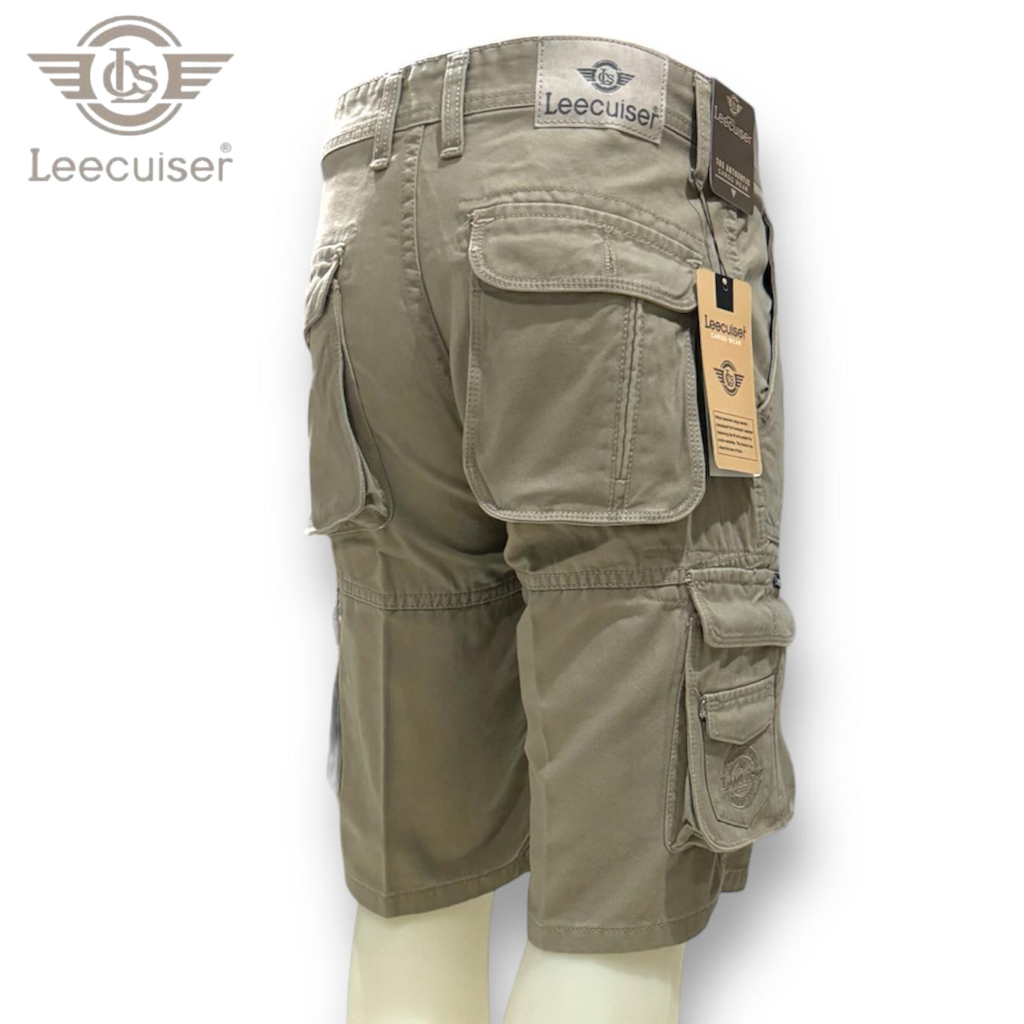 Celana Cargo Pendek Pria Leecuiser Katun  Celana Cargo Pendek Bahan Cardinal Pria Original-Celana Ca