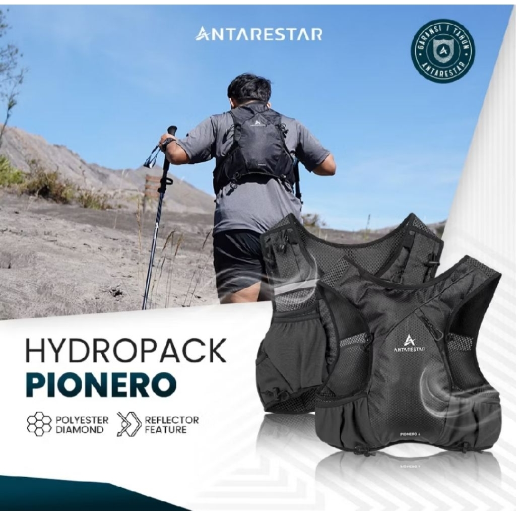 ANTARESTAR Hydropack Vest Pionero Outdoor Hydropack Ultralight Tas Trailrun