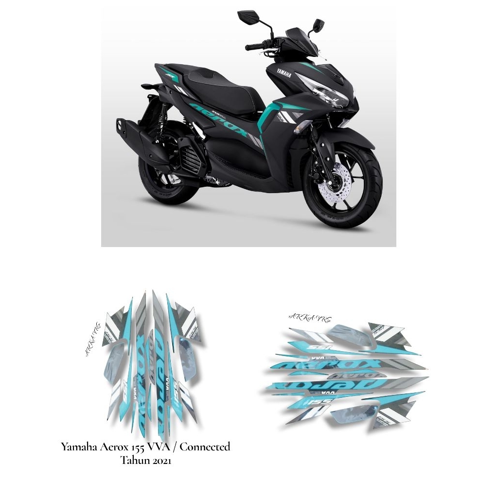 Stiker Sticker Striping Polet Motor Yamaha Aerox 155 VVA / Connected Tahun 2021 / List Motor Yamaha 