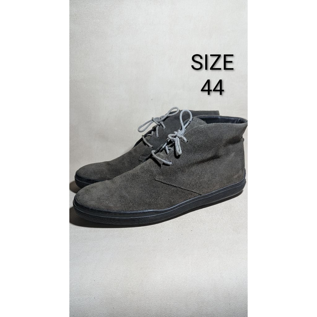 SEPATU PRELOVED TOD'S SUEDE ANKLE BOOTS DARK GREY SIZE 44