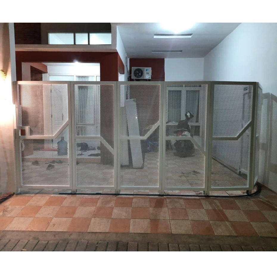 pagar rumah sleding tikung masuk ke dalam bahan expanda dan besi galvanis anti karat