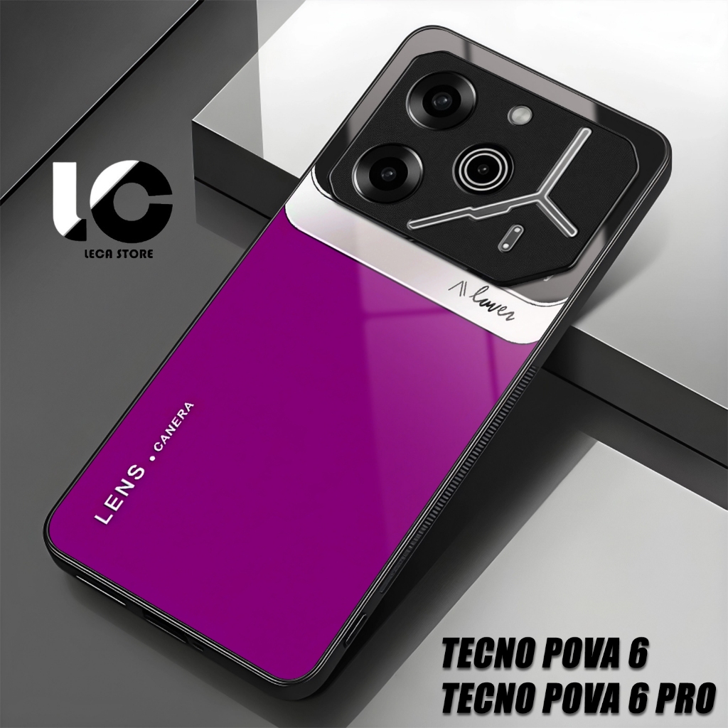 Softcase Hp TENCO POVA 6 Casing TENCO POVA 6 PRO Case Glossy Cassing kaca kilau Pelindung Hp Aksesor