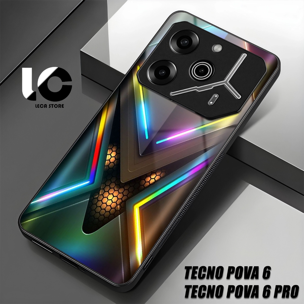 Softcase Hp TENCO POVA 6 Casing TENCO POVA 6 PRO Case Glossy Cassing kaca kilau Pelindung Hp Aksesor