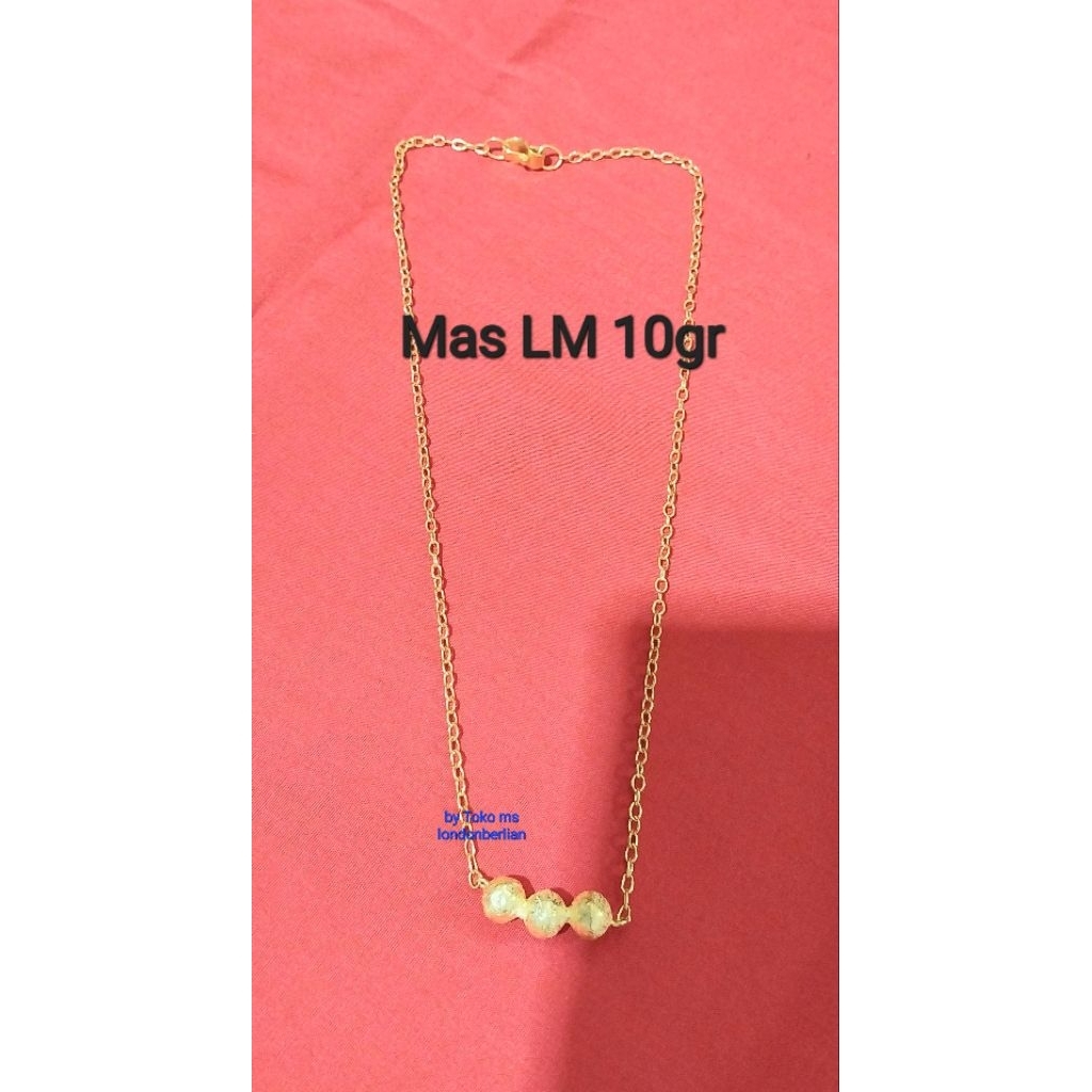 kalung boba investasi- emas 24k(LM)-emas 99,99- desain unik - 10gr - ready stok