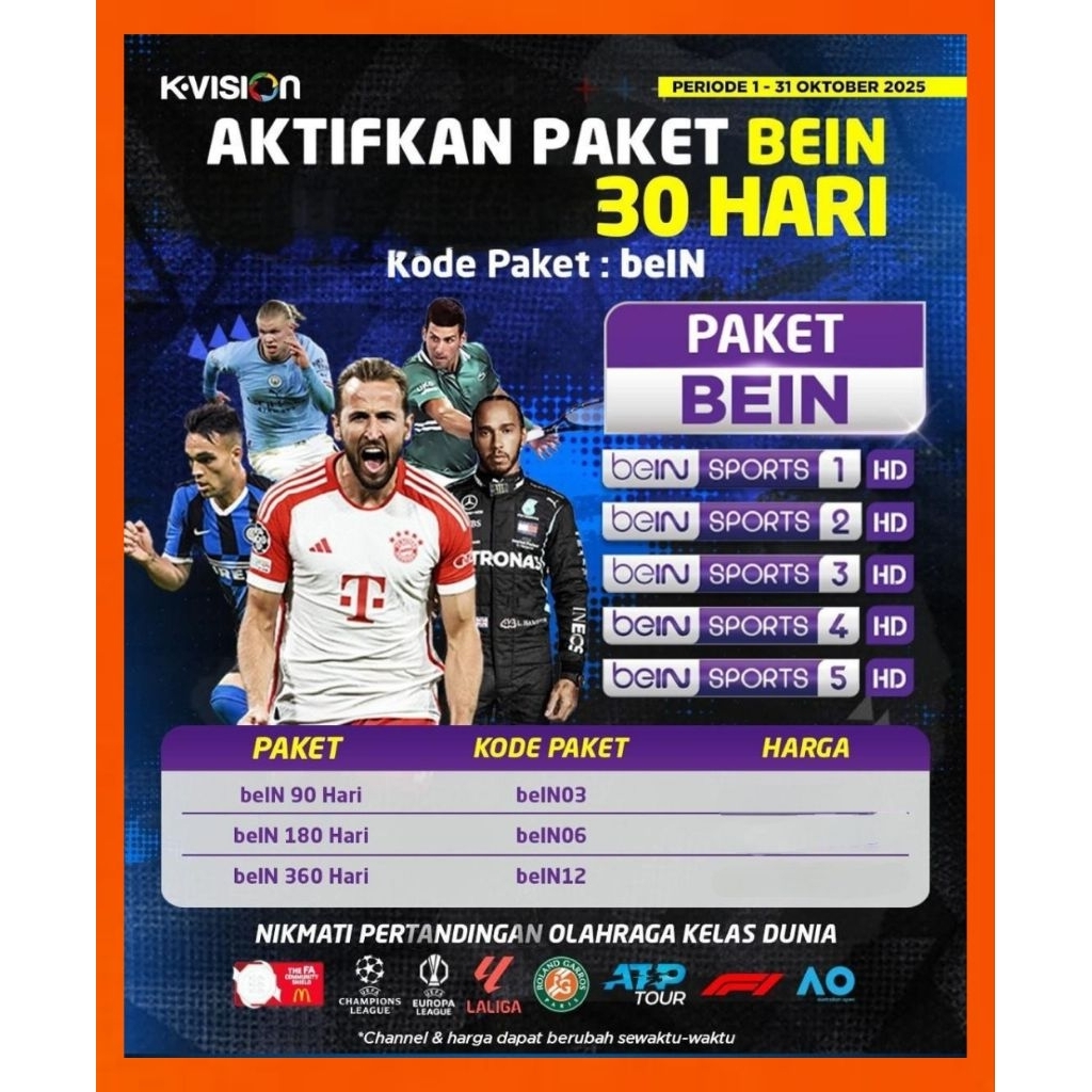 Kvision paket bein sport