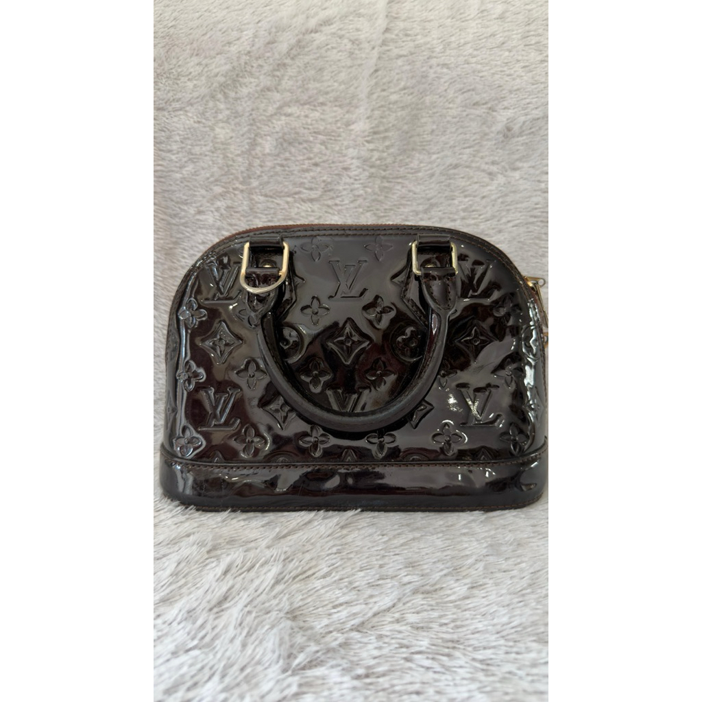 LV Alma BB Amarante Monogram Vernis