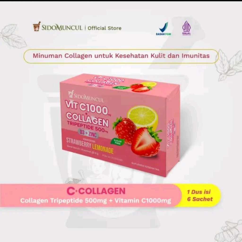 6 Sachet Jamu Sido Muncul Collagen Vit C1000