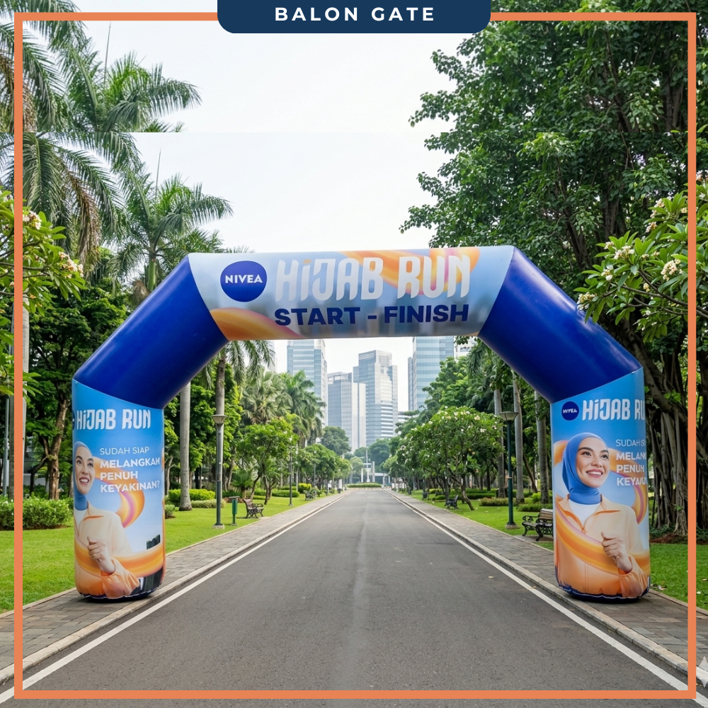 Balon Gate Custom Ukuran 4 x 6 Meter / Balon Gapura Start Finish Harga Pabrik
