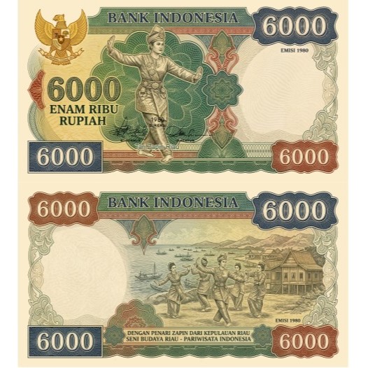 6000 Enam Ribu Rupiah Tema Tari Zapin Riau Novelty Fantasi