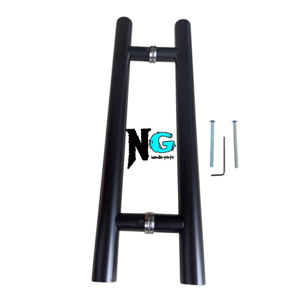 handle pintu rumah full hitam tarikan pintu rumah gagang pintu 60cm 80cm baut tembus