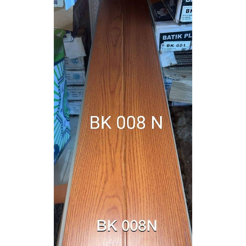 plafon pvc coklat serat kayu doff