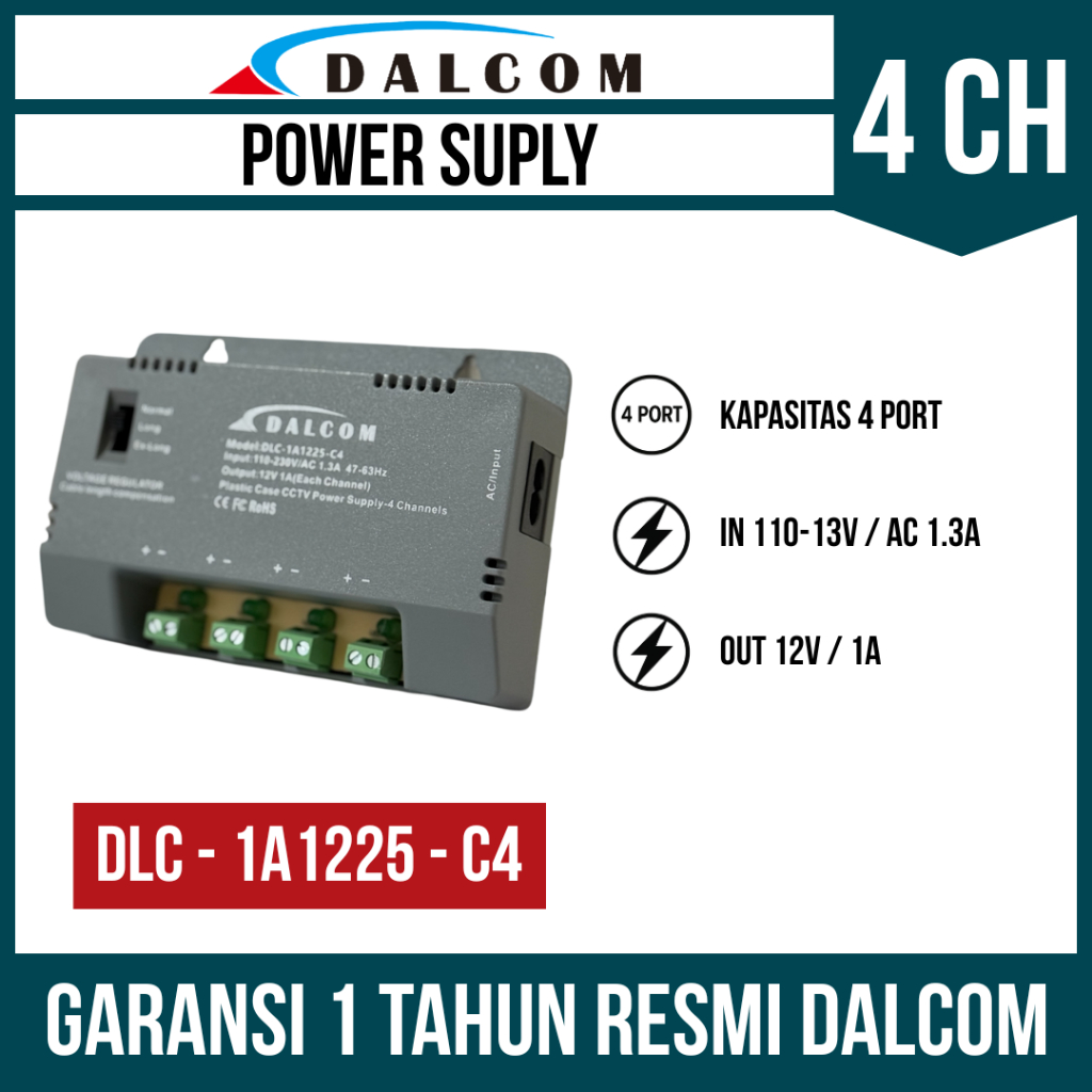 Power Supply CCTV Dalcom 4 Channel 8 Channel