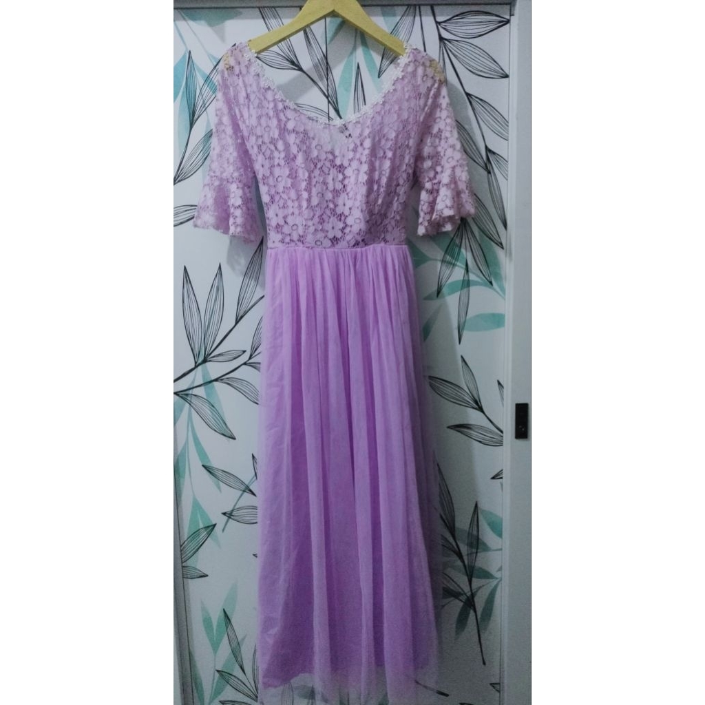 Dress Ungu Lilac Preloved