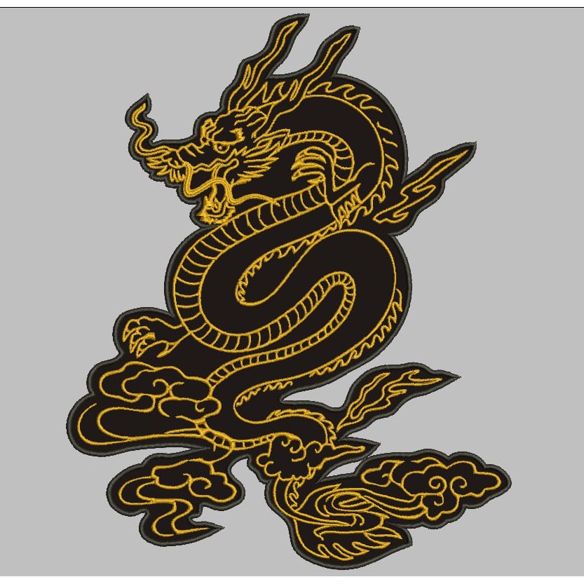 PATCH NAGA BORDIR LOGO EMBLEM EMBROIDERY RBC