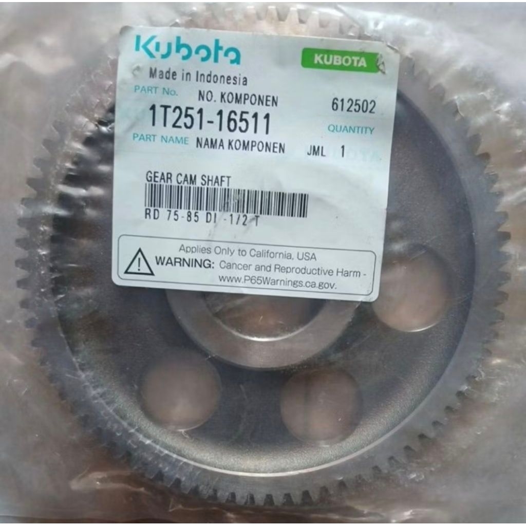 Gear Camshaft / Ger noken as KUBOTA RD85 ORIGINAL