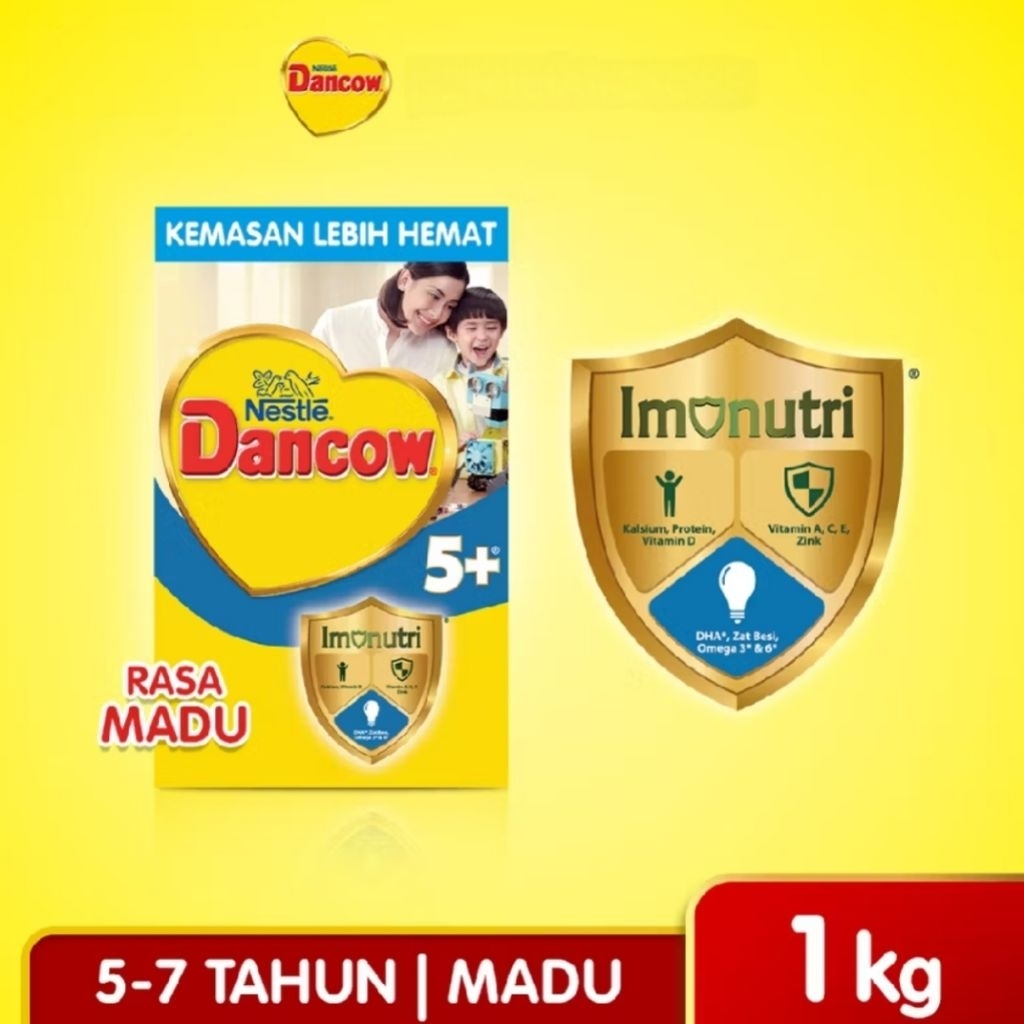 DANCOW 5+ (Usia 5-7 Tahun) Rasa Madu 1Kg Susu Dancow