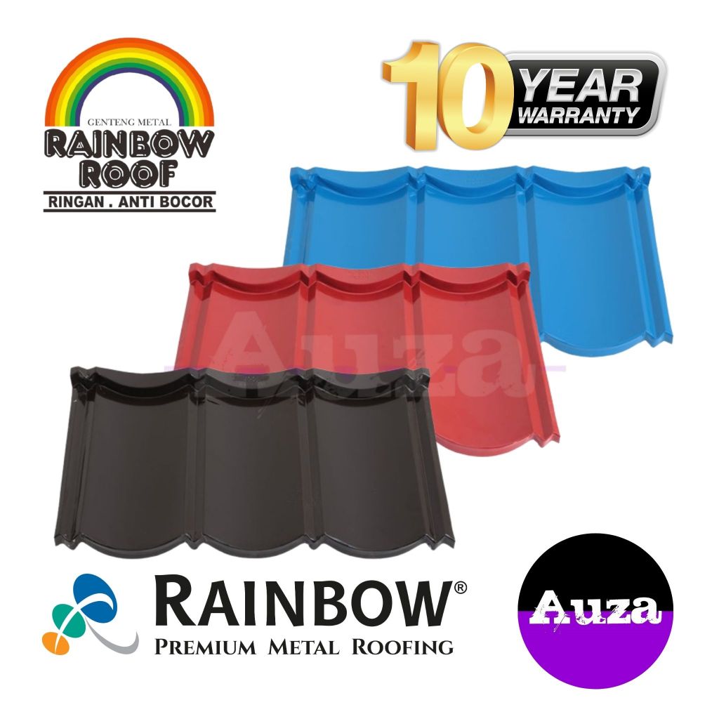 Genteng Metal Warna Premium 1x3 | Rainbow Grande Color-Painted Metal Roof | Garansi 10 thn