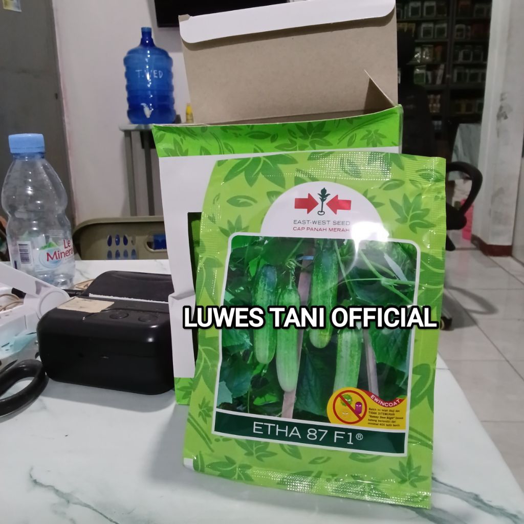Benih Bibit Timun Etha 87 F1 Isi 800 Butir Kadaluarsa 2026 Terbaru Original - Cap Panah Merah