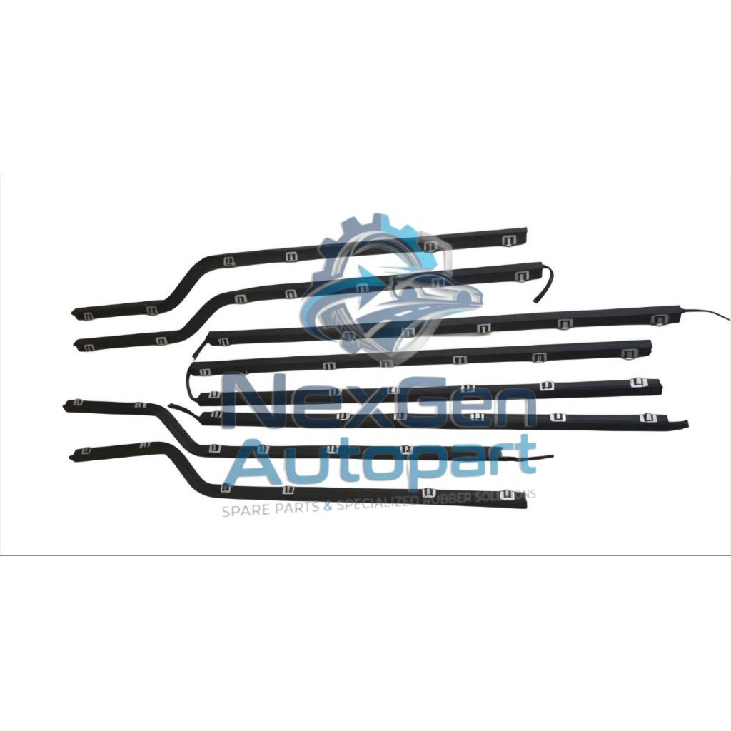 weather strip pelipit kaca mobil Suzuki Vitara Escudo Sidekick lengkap dengan klip