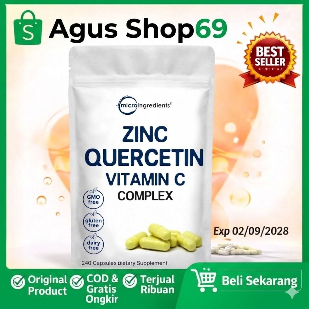 Microingredients zinc Quercetin vitamin D3+ C 180 capsule