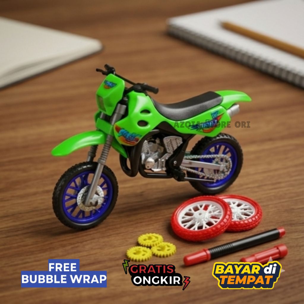Mini Trail Mini Motor Cross Star Rider Mainan Anak Set Obeng Roda Bisa COD Azqia Store Ori