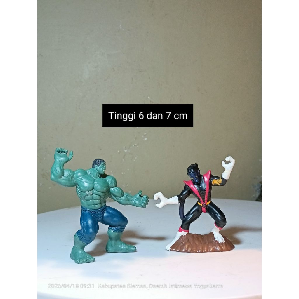 action figure super hero hulk dan nightcrawler