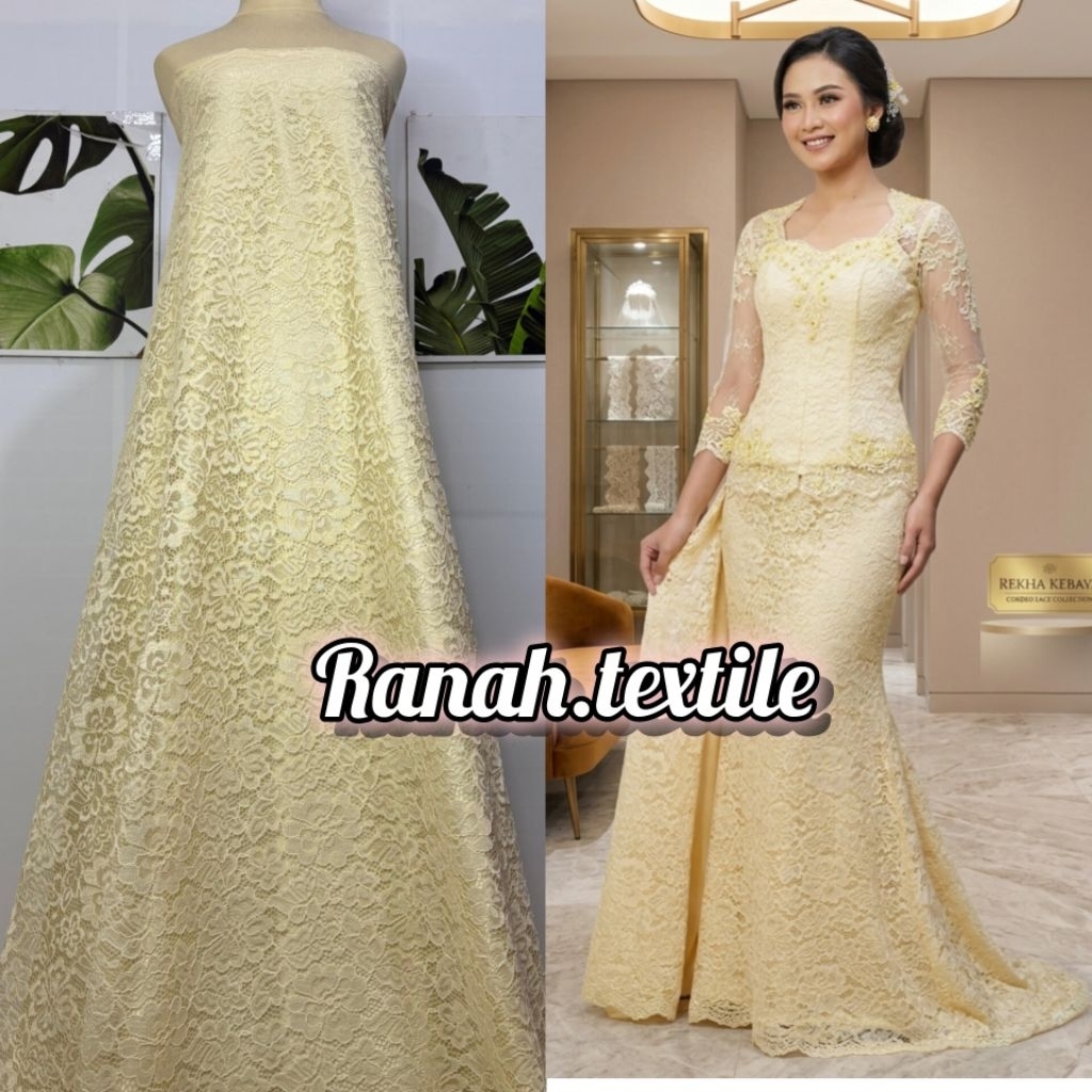 Kain Brokat corneli / Brokat gliter / non gliter / sangat cocok untuk gamis dan kebaya