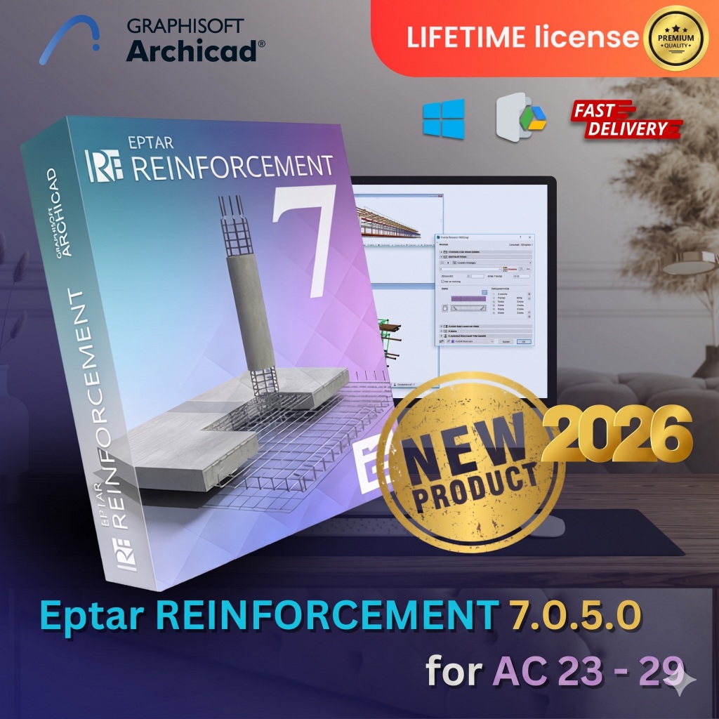 Eptar Reinforcement 7.0.5.0 WIN for ArchiCAD 23-29, Versi paling Baru 2026  - Lifetime License