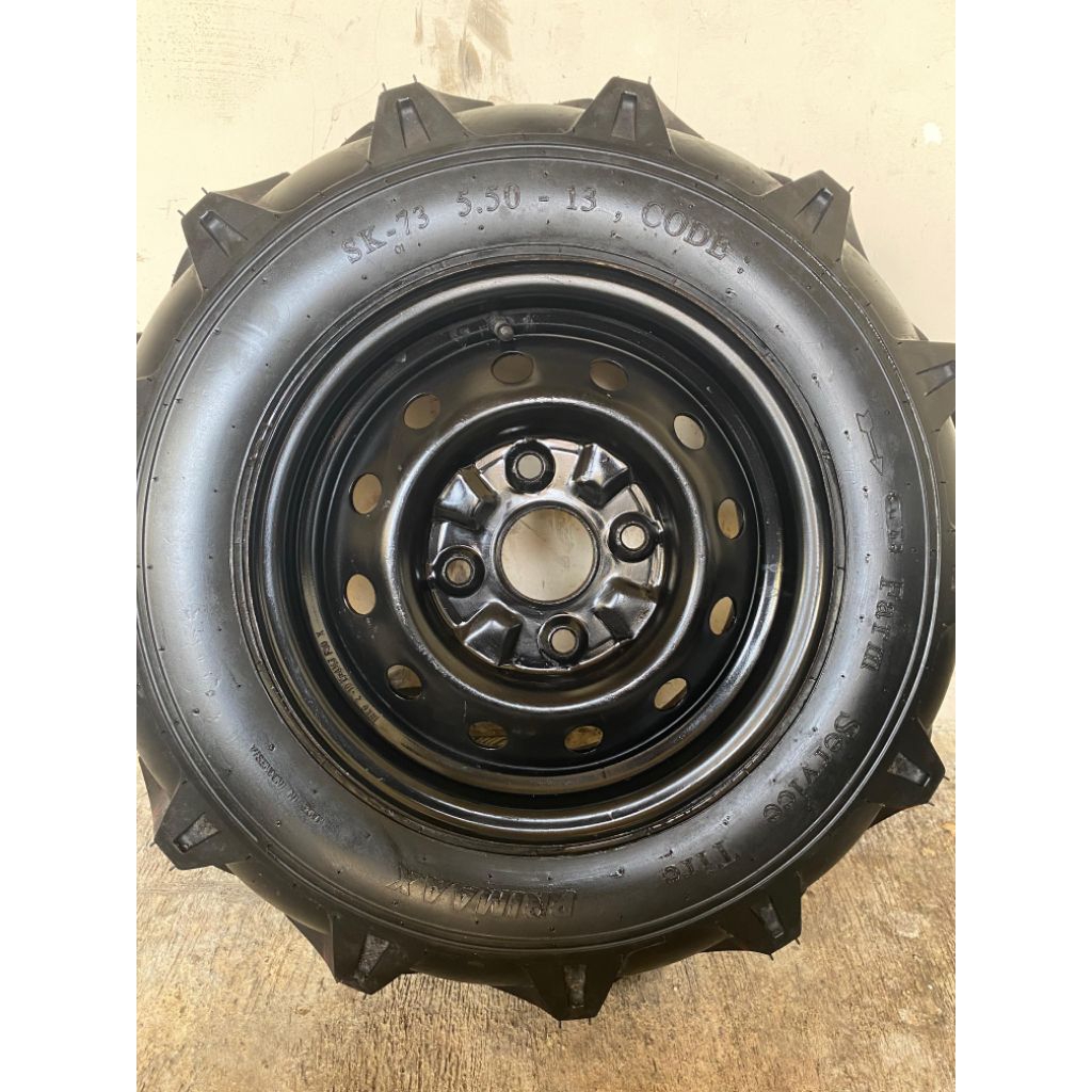 BAN TRAKTOR+VELG RING 13 SK-73 5.50 PCD 114 TUBLESS