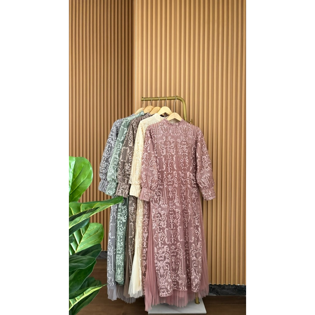 Dress brokat/premium/mewah/formal